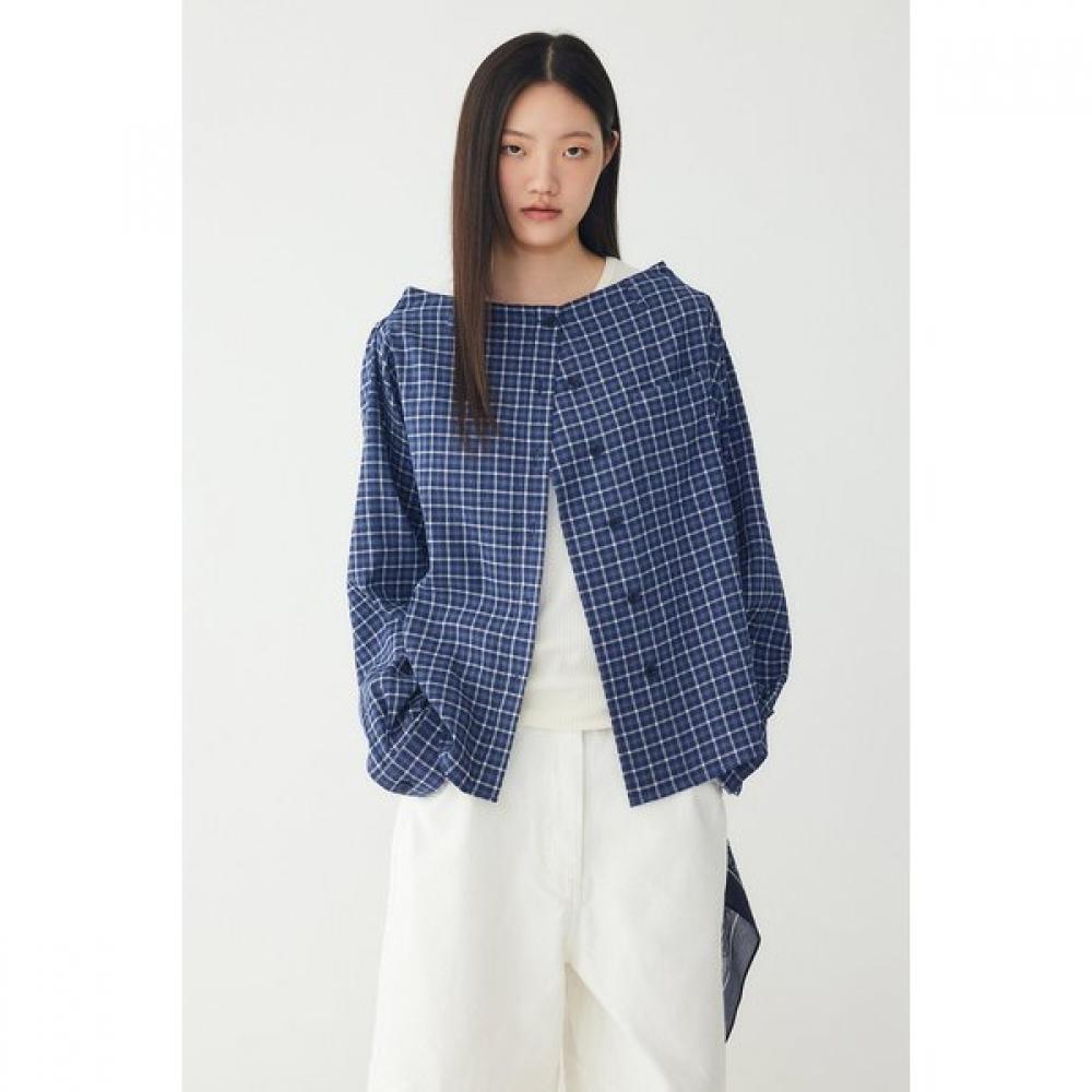 Studio Tomboy Women Two Way Check Shirt Skirt 9106221219ar 51 (blue)/One size