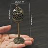 Mini Metal Incense Burner Set Retro Ornate Pagoda Fu Pouch Lotus Styles Traditional Carved Desktop Decor for Home with Gift Box 7