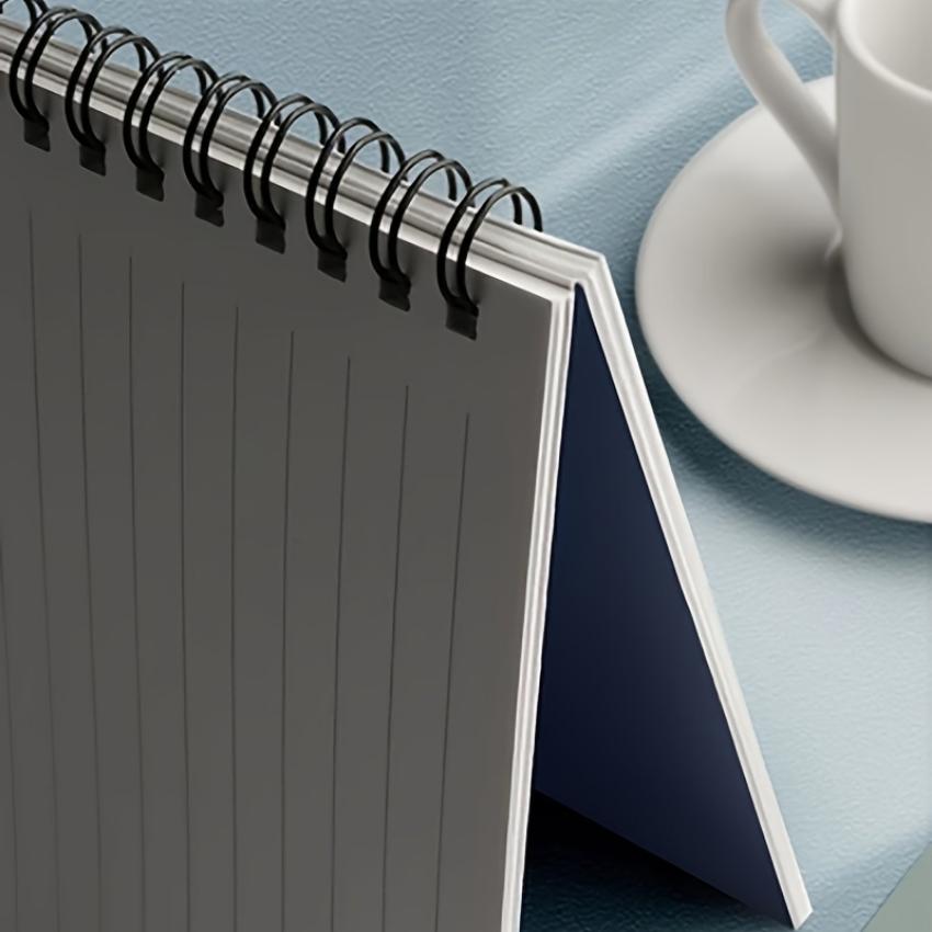 1 Set of 4pcs, 8.1x5.6inches Thickened A5 Coil Notebook, Blue Simple Notepad, Wholesale High-value Loose-leaf Book, Practice Boo