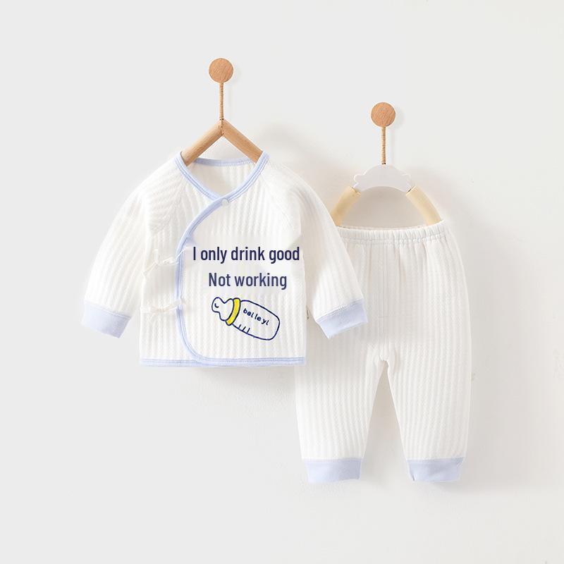 Newborn Quilted Cotton Winter Set: Boneless Two-Piece Outfit for Autumn and Winter