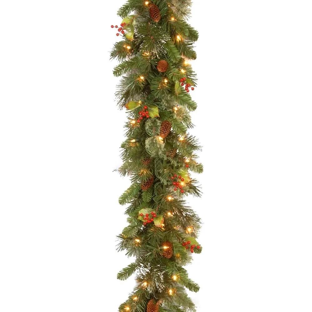 1.8M Christmas Rattan Garland Christmas Artificial Xmas Tree Rattan Banner Hanging Decoration DIY Wreath Rattan Decoration