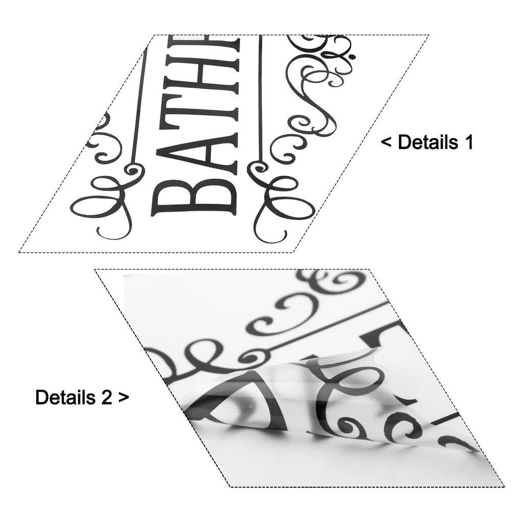 Badezimmer Wandaufkleber Tür Aufkleber Selbstklebende Dekorative Wandaufkleber Wasserdichtes Poster Tür Aufkleber Toilettenschild