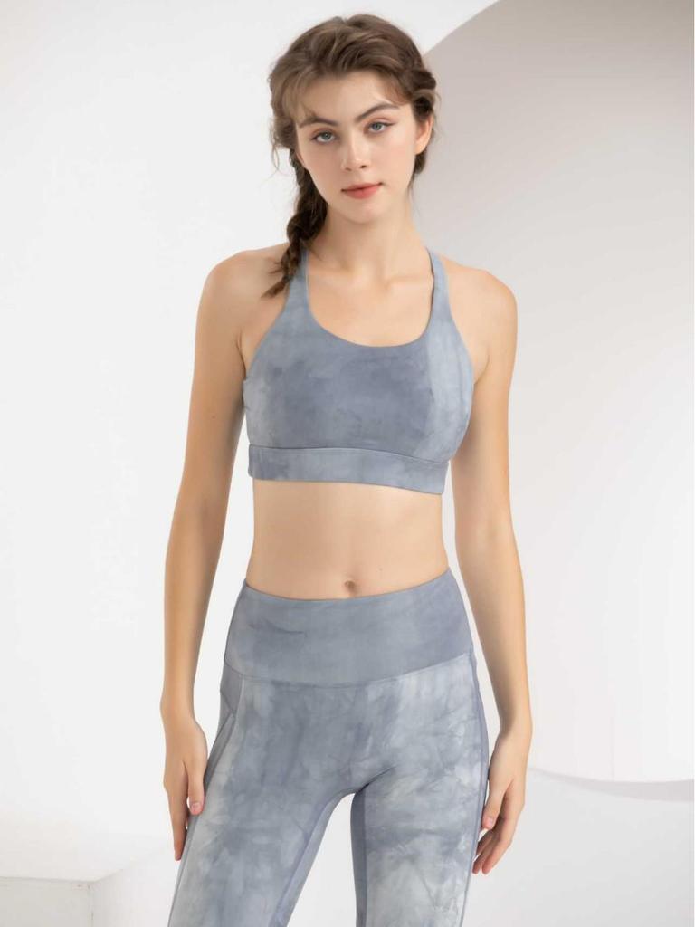 Tie-Dye Shockproof Sports Bra: Breathable, Quick-Drying Yoga & Fitness Tank Top