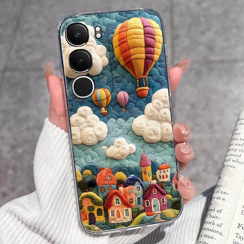 Cute Casing For Vivo Y19s Y19 Y17s Y17 Y16 Y15 Y13 Y12 Y11 Phone Covers Cute Penguin Frog Housing Clear TPU Non Slip Silicone Soft Shell For Vivo Case