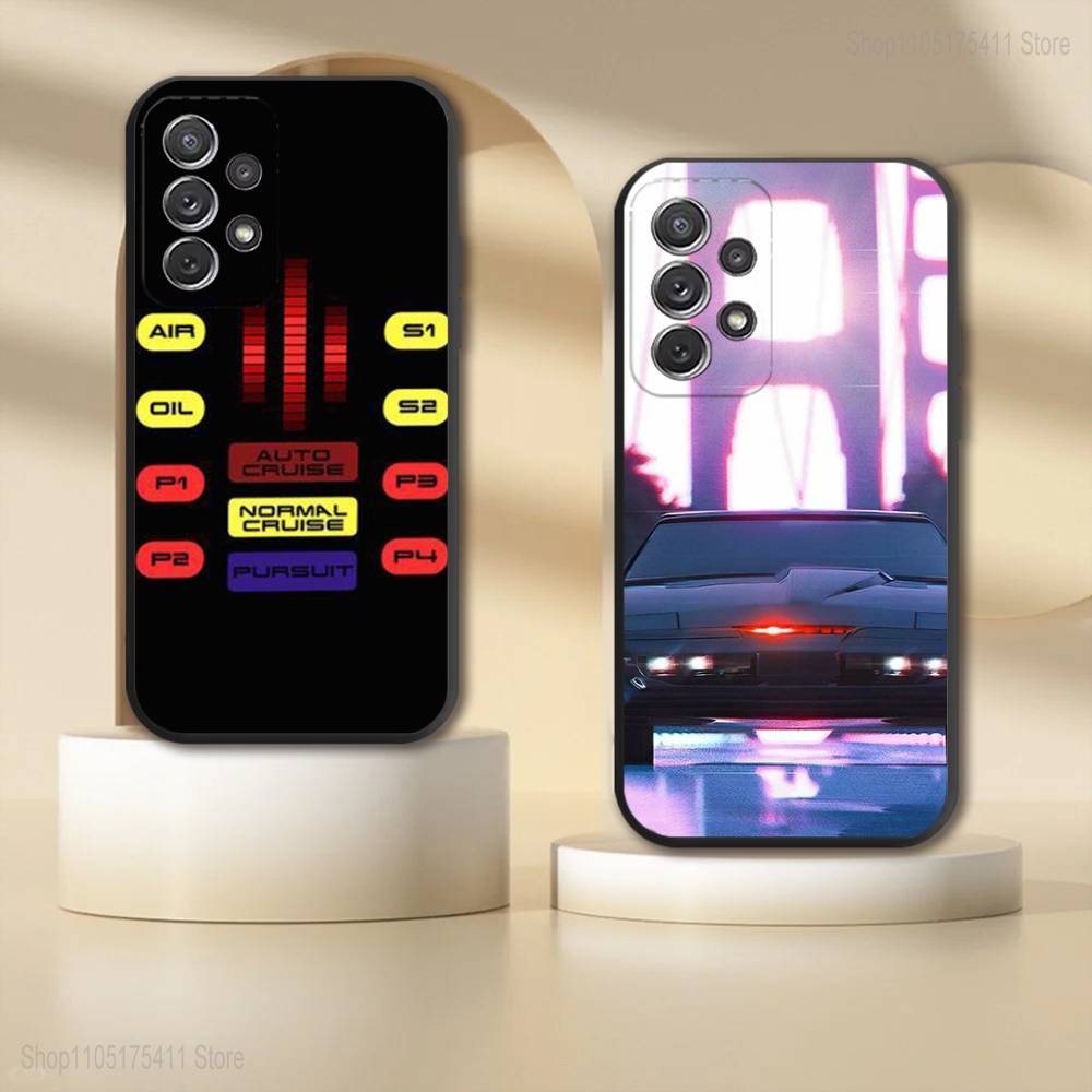 K-Knight Rider K-KITT Car For Samsung S 26,25,24,23,22,30,21,10,9,Ultra,Plus,Lite,FE,4,5G Black Soft Case Phone Case