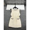 High-Quality 2026 Spring/Summer Sleeveless Round Neck Scented Knit Dress – Slimming, Age-Defying, Versatile Fashion.