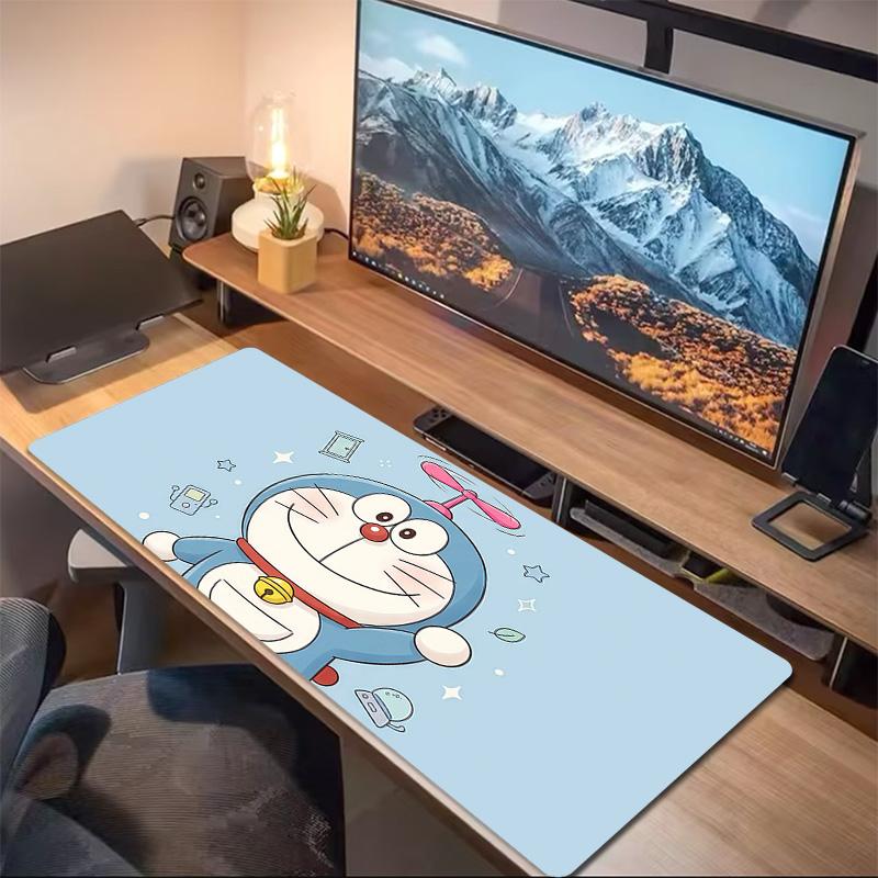 Doraemon3 Print Cushion Non-slip Laptop Tablet Big Mousepad XXL Mat Mini PC Playmat With Lock edge
