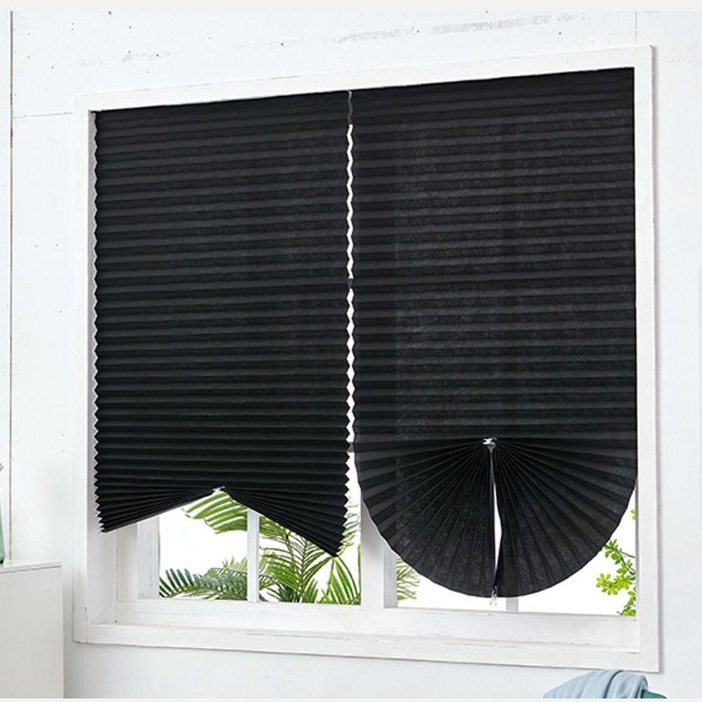 Easy Install Adhesive Paper Shades Cut to Size Blackout Window Blinds  For Windows