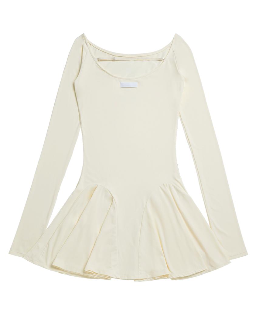 OJOS I:E Fluid Longsleeve Dress 01 / Ivory