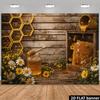 2D Honeycomb Bee Backdrop Photography Background