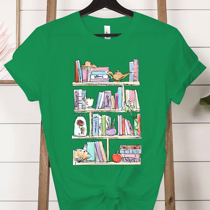 Retro Comfort Funny Reading Tshirts Gift for Book Lover Short Sleeve Tshirt Retro Bookworm Soft Tee Women Bookish Casual Tops