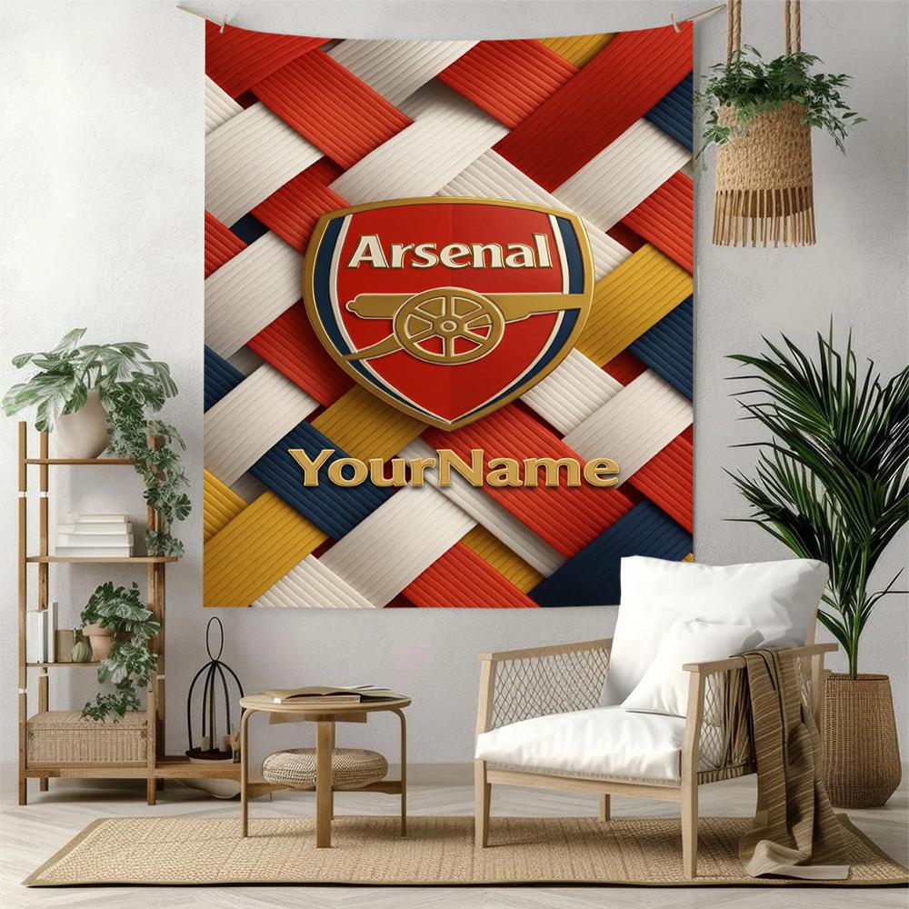 Arsenal Custom Your Name Wall Decor Tapestry Art For Pet Memorial Birthdaywedding Party Backdrop Family Gift