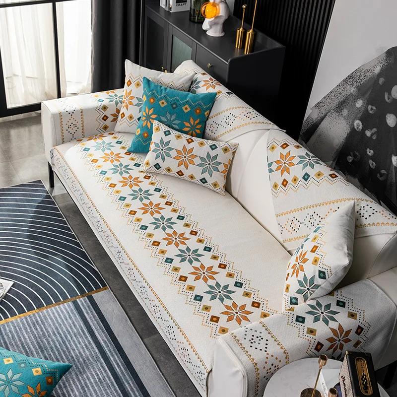 Bohemia Style Sofa Cover High Quality Non-Slip Sofa Cushion Sofas Towel Thickened Couch Covers for Home Living Room Decoration