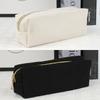 Vintage Simple Solid Color Corduroy Pencil Case Large Capacity Stationery Storage Bag School Supplies