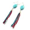 Les Trésors De Lily [N3583] - Boucles Créateur 'Kilimanjaro' turquoise rouge