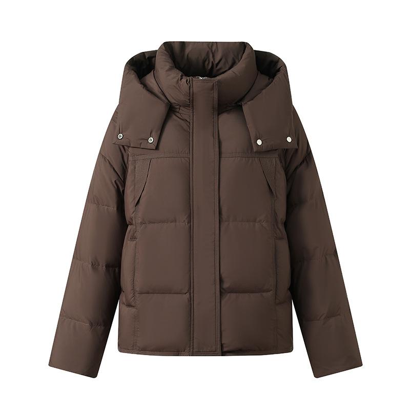 Mom down jacket women's short high-end big-name small thickened warm large-size foreign-style hooded winter jacket