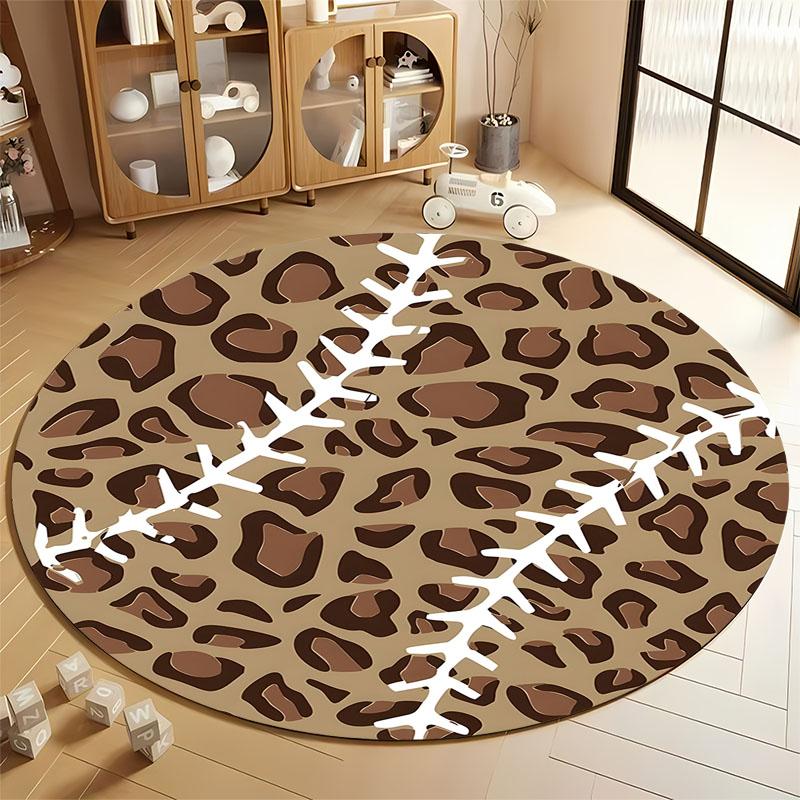 

Leopard Print Round Rug for Stylish Interiors round carpet for home sofa bedroom, gift Diameter 60cm
