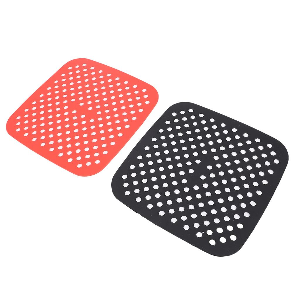 12PCS Reusable Square Fryer Liner Silicone Heat Proof Fryer Liner Mat for Kitchen Quick Meals