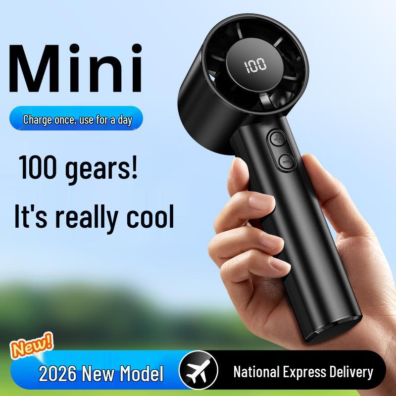 Compact Turbo Handheld & Neck Hanging Fan for Construction Sites – Portable Mini Fan Gift
