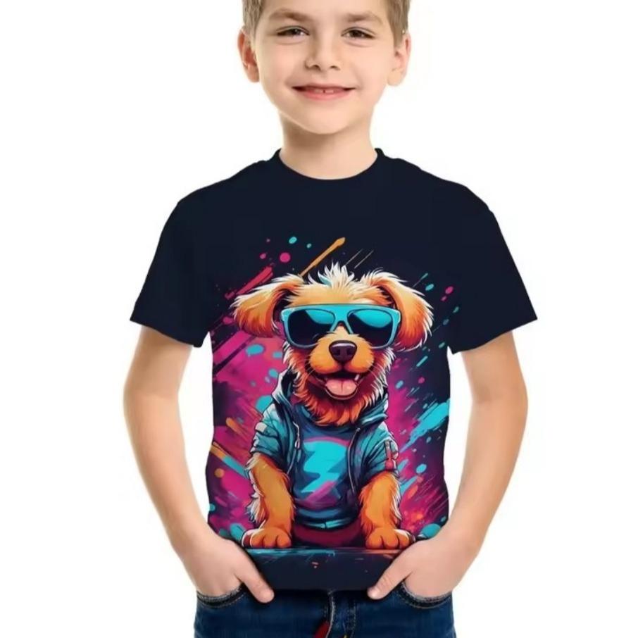 4-15 Years Old T Shirts Flag Comfortable Polyester Boys Girls Children Long Sleeve T-Shirt Cartoon 3D Printed T Shirt Kids Clothing