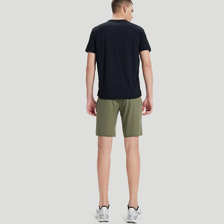 Saucony Solid Color Mid Rise Straight Fit Sports Shorts Men shorts Willow-Green SC2239078-2