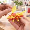 Lifelike Insect Model 3D Printed Bee Refrigerator Magnet, Realistic Flexible Joint Figurine, Articulated Jointed Toy Magnetic Decor for Kitchen Fridge