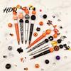 Art And Craft Materials for Adults 8PCS Halloween Beadable Pens, Assorted Acrylic Beads Decor, DIY Ballpoint Holiday Party Supplies Crafts Pen