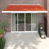 VidaXL Retractable Awning Orange and Brown 3.5x2.5m Fabric and Aluminum 3154542