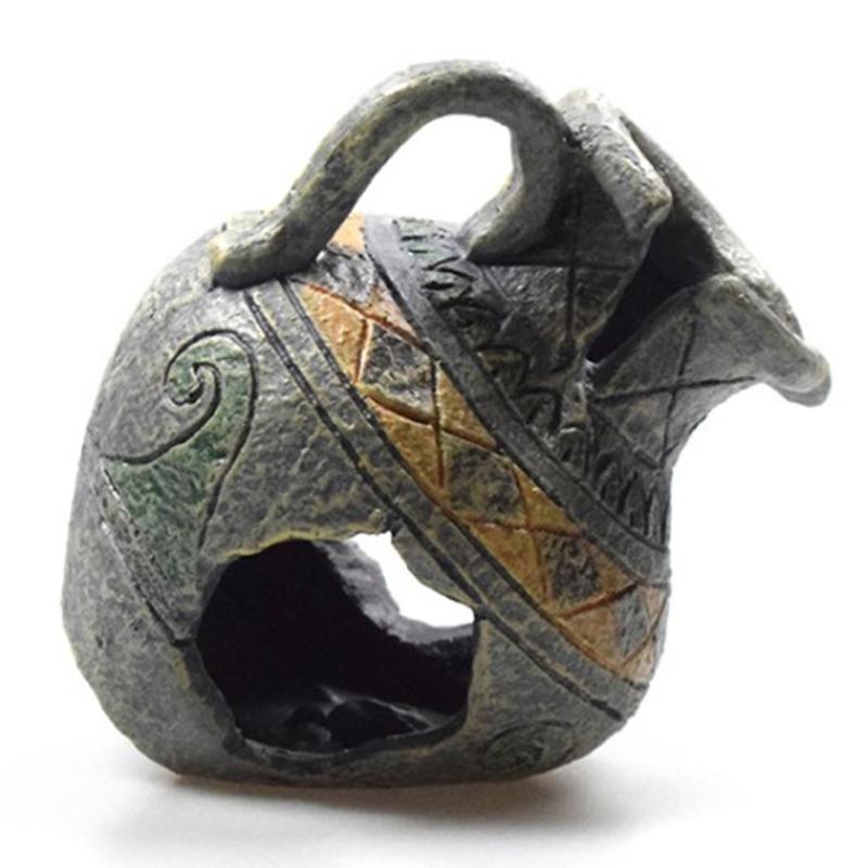 Aquarium Resin Vase Decor Betta for Tank Accessories for Freshwater and Saltwate