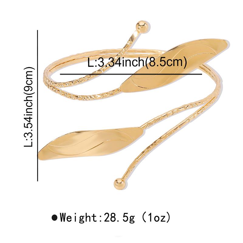 Punk Metal Leaves Flower Upper Arm Bracelets Bangles For Women Girls Cuff Bangle Adjustable Armlets Hand Jewelry Men