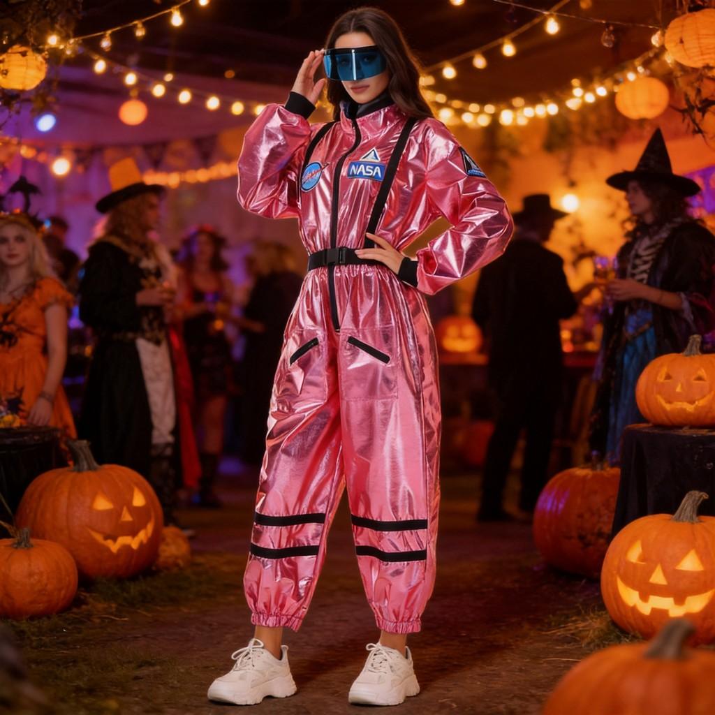 Traje de Cosplay Explorador Espacial para Mujer con Material de Algodón Disfraz para Fiesta de Halloween