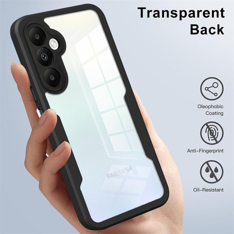 For Samsung Galaxy A15 A25 A35 A55 5G Case 360 Full Screen Protector Hard PC Cover for Sumsung A 15 35 55 Clear Shockproof Funda