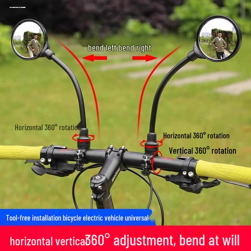 Adjustable 8cm Wide Angle Blind Spot Mirror for Electric Cars and Bicycles