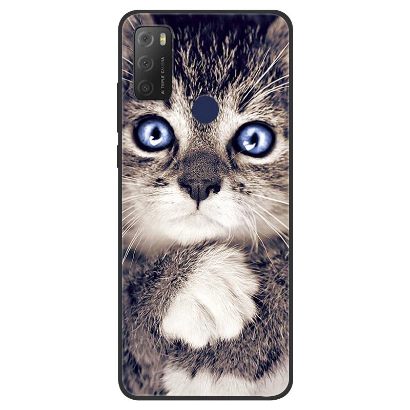 For TCL 20Y Case Girl Cat Flower Soft Silicone Back Wolf Shell for TCL 20E 6125F Fundas Phone Cover For TCL20Y 6156D 20 E Coque