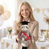 Graduation Plush Sloth Toy Soft Stuffed Animal with Graduation Cap and Sash Holding Diploma for Celebration Gift
