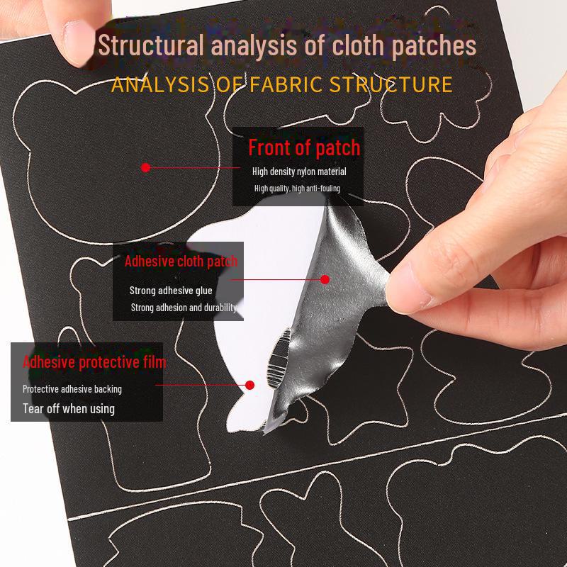 Cartoon Self-Adhesive Down Jacket Repair Patches - Stylish, Durable & Cost-Effective