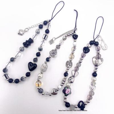 Sweet Heart Bear Camera Lanyard & DIY Beads Phone Charm Strap