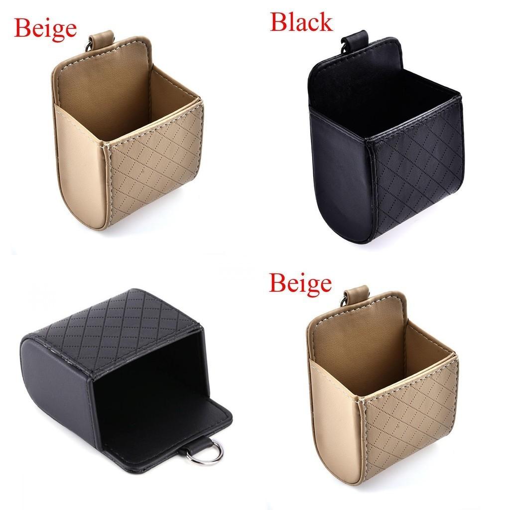 Leather Car Air Vent Storage Bag Creative Cartoon Multifunctional Phone Coin Organizer Box