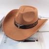 Western Cowboy Style Tibetan Fashion Top Hat Autumn/Winter New Collection Deer Skin Velvet Large Edge Riding Hat