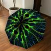 1pc Psychedelic Patterns Automatic Open/Close Umbrella with Windproof, 8-Rib Sturdy Canopy, Durable Ribs, Fashionable Design1198A
