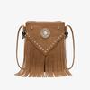 Fashionable Rivet Soft Leather Casual Rivet Tassel Bag, Single-shoulder Crossbody Bag for Women