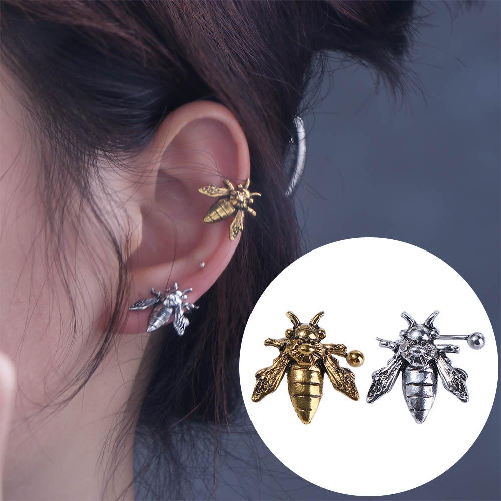 1 PC Insect No Piercing Accessories Gold Silver Color Clip Earrings Jewelry Ear Cuffs Stud Earrings