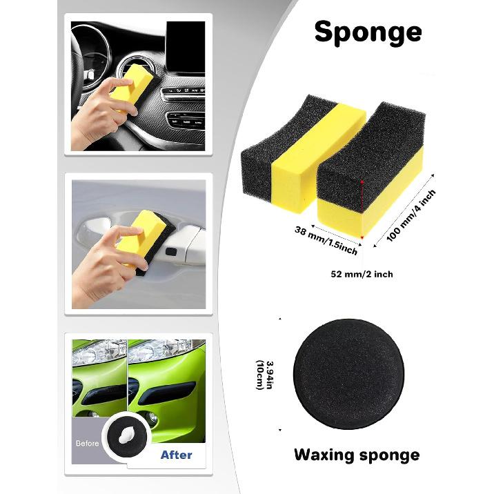 11Pcs Wheel Tire Cleaning Car Detailing Rim Brush Kit, Including Bendable Wheel Woolies Soft Wash Tool, Wheel Wash Brush Cleaning and Tire Brush,