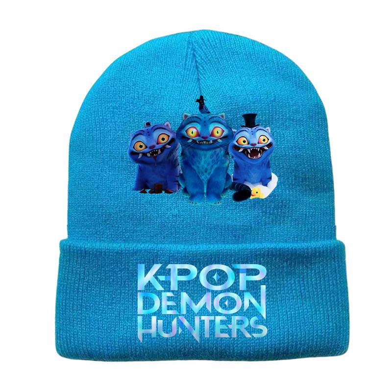 Barn Pojkar Flickor Rumi Tiger Derpy Tryckt Stickad Mössa Tråd Sammet Mössa Höst Vinter Varm Stickad Mössa