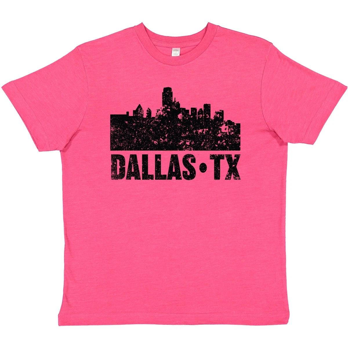 Inktastic Dallas Texas City Skyline With Grunge Youth T-Shirt Skylines Vacation 120