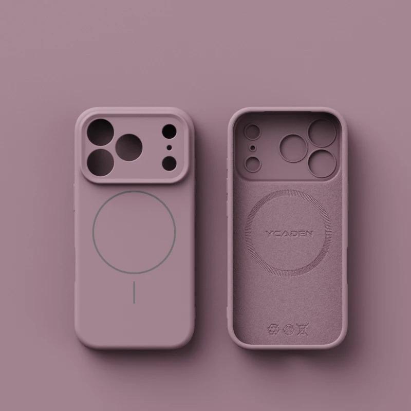 Custodia Magnetica Lussuosa per Telefono per iPhone 17 16 15 14 13 12 Pro Max 16 Plus 17Pro Air Per Magsafe Copertura Antiurto in Silicone Liquido