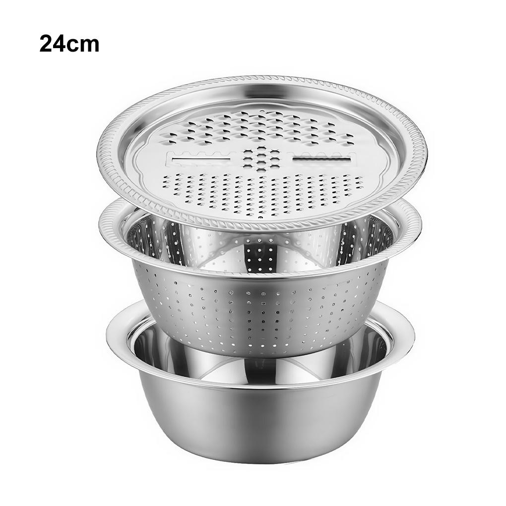 

Stainless Steel Basin Vegetable Grater Kitchen Drain Basket Graters Cheese Grater Salad Maker Bowl Vegetable Slicer Cutter Tools