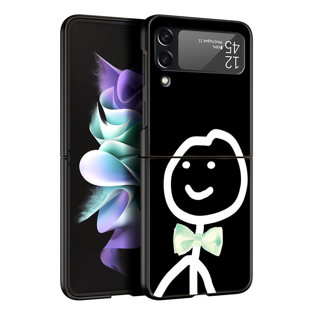 Funny Cute Cartoon Matchman Phone Case for Samsung Galaxy Z Flip 3 4 5 Shell For Samsung Z Flip3 Flip4 Hard PC Bumper Cover