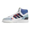 Adidas Originals Drop Step Fabric Synthetic Leather Slip Resistant Durable High Top Skate Shoes Unisex Skate Shoes White Blue GV9448