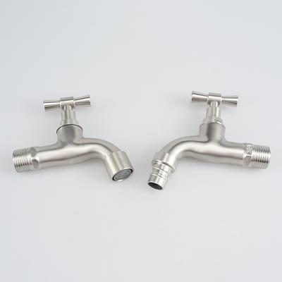 G1/2'' Bathroom Washing Machine Tub Tap 304 Stainless Steel Brushed Clod Water Faucet Wall Mount Outdoor Garden Faucet